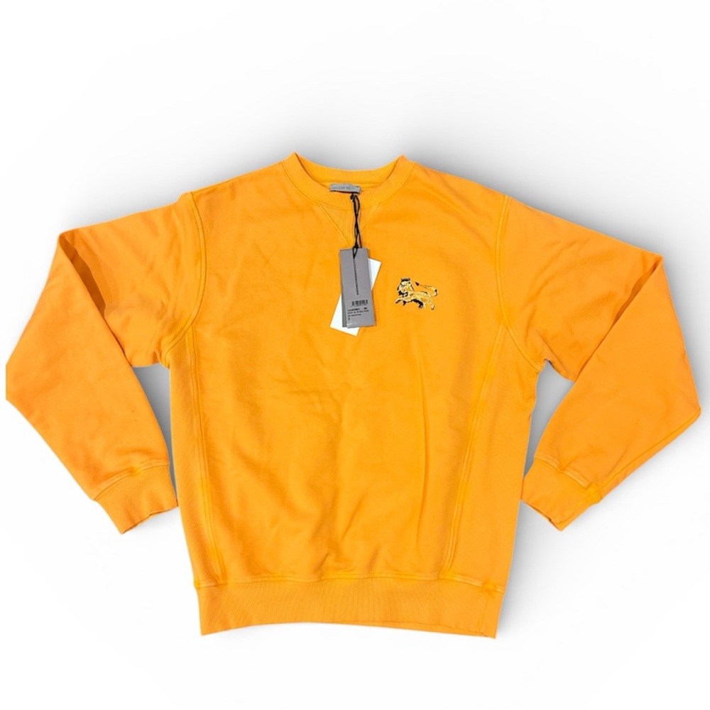 DIOR x Peter Doig 2021 Graphic Print Sweatshirt Orange Crewneck Sweater size s